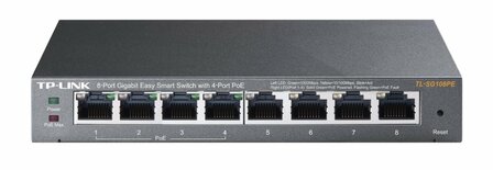 TP-LINK TL-SG108PE Unmanaged Gigabit Ethernet (10/100/1000) Power over Ethernet (PoE) Zwart