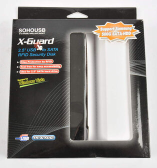 SOHOUSB X-Guard| Behuizing voor 2,5 HDD/SSD SATA| Mini USB-B