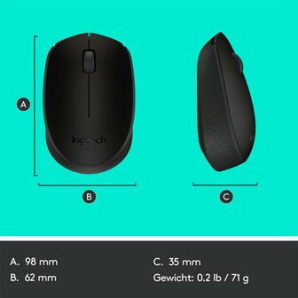 Logitech M171 Draadloze Muis - Zwart