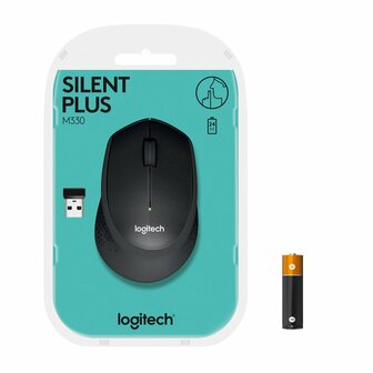 Logitech M330 Stille Draadloze Muis - Zwart