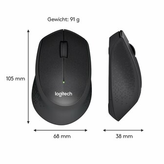 Logitech M330 Stille Draadloze Muis - Zwart