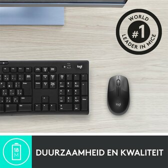 Logitech M190 Draadloze Muis - Zwart