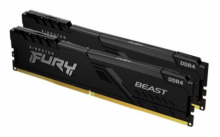 Kingston Fury Beast | 16GB 2x8GB DDR4 | 2666MHz | DIMM | CL16 | Geheugenmodule | RAM