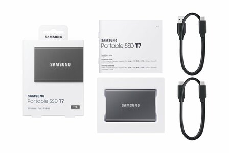 Samsung T7 1TB Portable SSD - 1.050MB/s Grijs