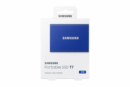 Samsung T7 2TB Portable SSD - 1.050MB/s Blauw