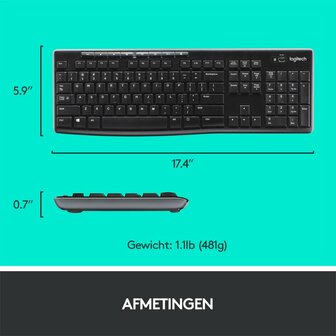 Logitech MK270 Draadloze Muis en Toetsenbordcombo QWERTZ