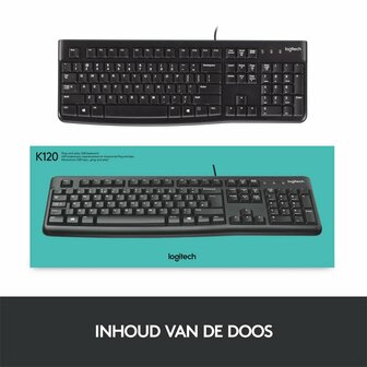 Logitech K120 Zakelijk Bedraad Toetsenbord QWERTY - Retail