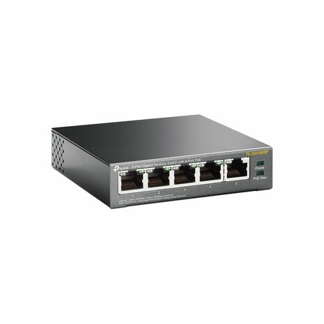 TP-LINK TL-SG1005P Unmanaged Gigabit Ethernet (10/100/1000) Power over Ethernet (PoE) Zwart