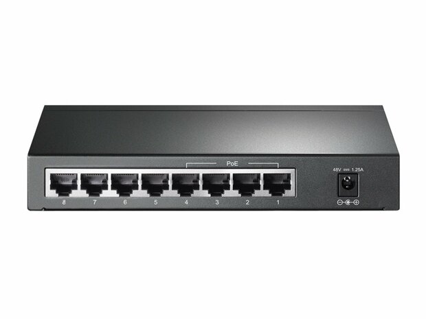 TP-LINK TL-SG1008P Gigabit Ethernet (10/100/1000) Power over Ethernet (PoE) Grijs