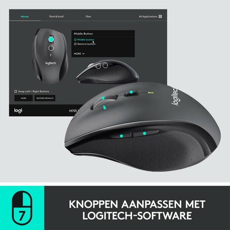 Logitech M705 Draadloze Muis - Grijs