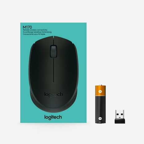 Logitech M171 Draadloze Muis - Zwart