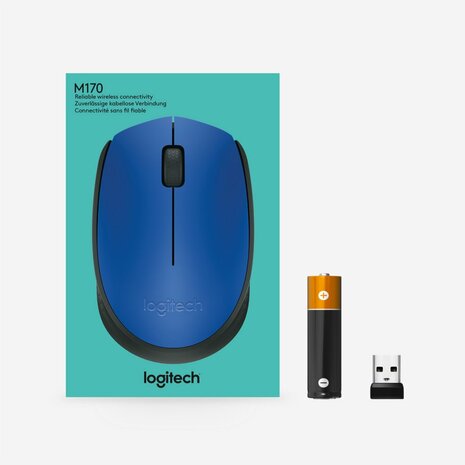 Logitech M171 Draadloze Muis - Blauw