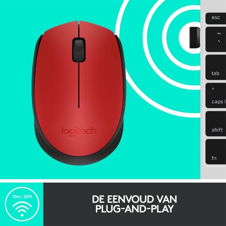 Logitech M171 muis Ambidextrous RF Draadloos Optisch 1000 DPI