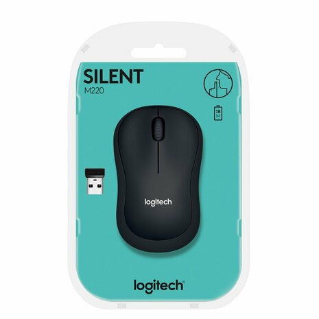 Logitech M220 Stille Draadloze Muis - Zwart