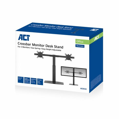 ACT AC8332 flat panel bureau steun 68,6 cm (27") Vrijstaand Zwart