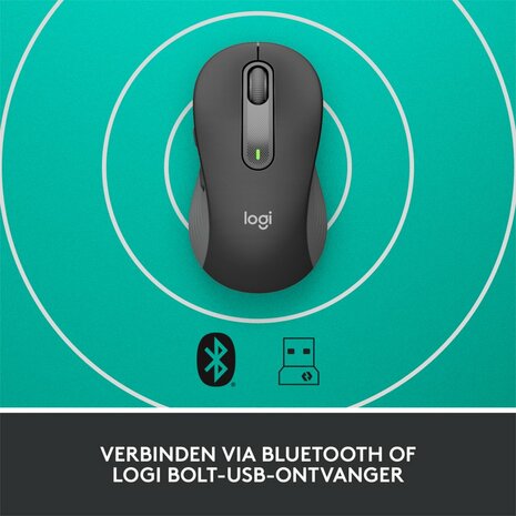 Logitech Signature M650 Draadloze Muis + BT - Grafiet