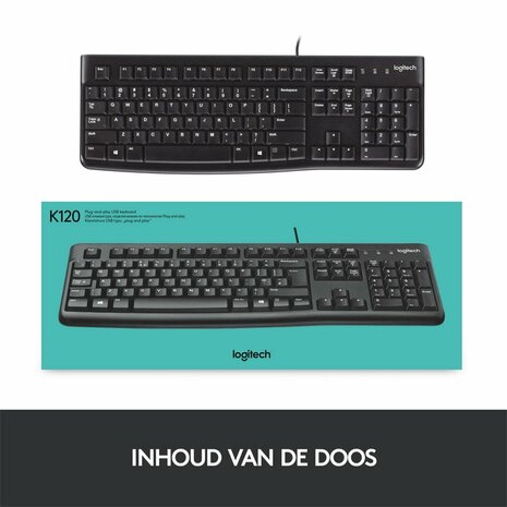 Logitech K120 Zakelijk Bedraad Toetsenbord QWERTY - Retail