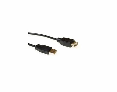 ACT USB 2.0 verlengkabel USB A male - USB A female zwart