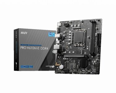 MSI PRO H610M-E | Socket LGA 1700 | Intel H610 | 2xDDR4 | Micro-ATX | Moederbord