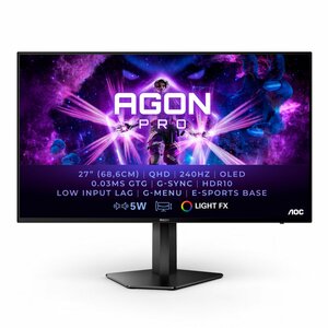 AOC Agon Pro OLED AG276QZD 27" | 2560 x 1440 OLED | 240Hz | USB-Hub | Gaming Monitor | OPEN BOX