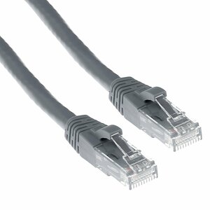 ACT Grijze 15 meter U/UTP CAT6 patchkabel snagless met RJ45 connectoren