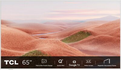 TCL NXTFRAME 65A300W Wit | 65'' Ultra HD 4K | QLED Smart TV | Wifi | VIDAA | HDR10+ | 120Hz